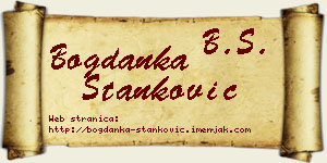 Bogdanka Stanković vizit kartica